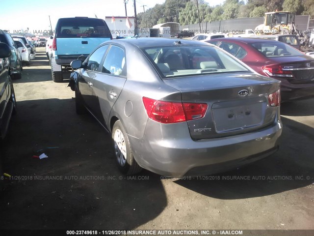 KNAFU4A29A5199931 - 2010 KIA FORTE EX GRAY photo 3