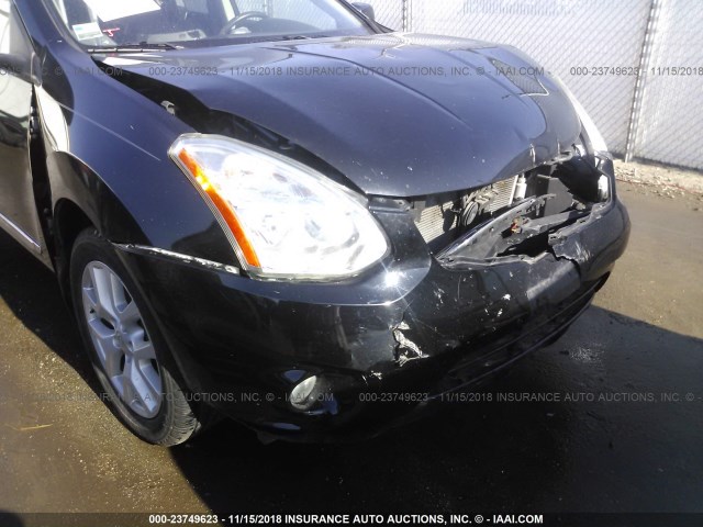 JN8AS5MV4DW663161 - 2013 NISSAN ROGUE S/SV BLACK photo 6