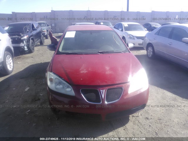 1G2ZG58N174219556 - 2007 PONTIAC G6 SE RED photo 6