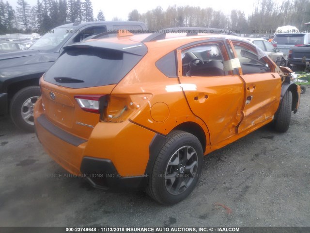 JF2GTADC8JH294638 - 2018 SUBARU CROSSTREK PREMIUM ORANGE photo 4