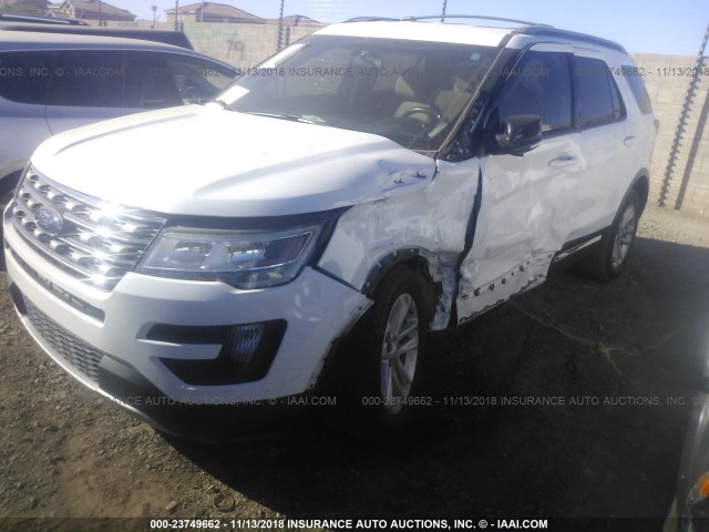 1FM5K7D86GGA04172 - 2016 FORD EXPLORER XLT WHITE photo 2