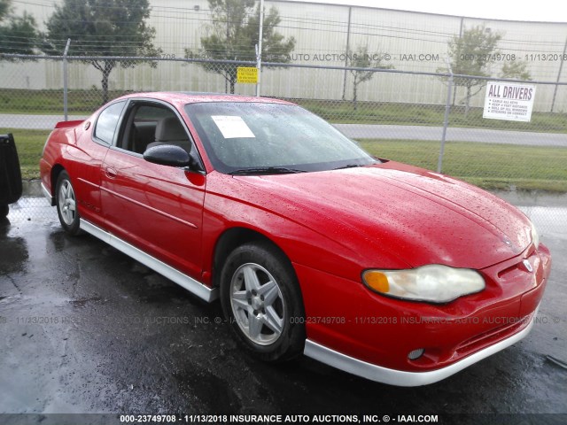 2G1WX15K019106633 - 2001 CHEVROLET MONTE CARLO SS RED photo 1