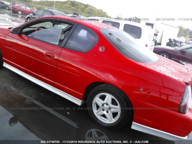 2G1WX15K019106633 - 2001 CHEVROLET MONTE CARLO SS RED photo 3