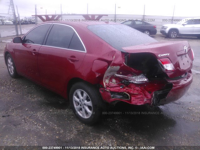 4T1BF3EK5BU751590 - 2011 TOYOTA CAMRY SE/LE/XLE 红色 照片 3
