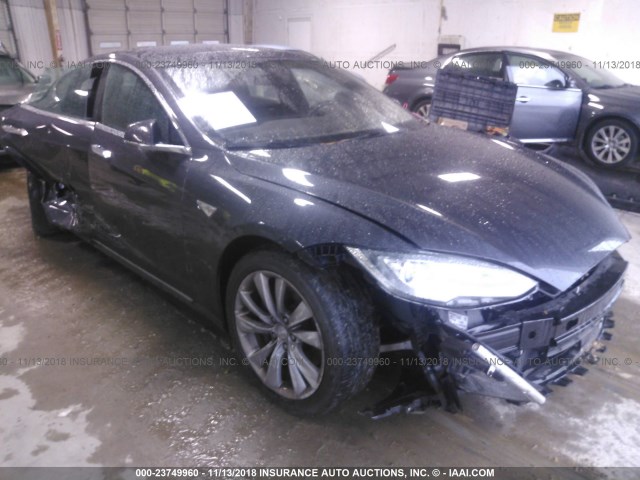 5YJSA1E21FF112919 - 2015 TESLA MODEL S GRAY photo 1