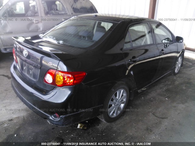 1NXBU4EE9AZ312509 - 2010 TOYOTA COROLLA S/LE/XLE BLACK photo 4