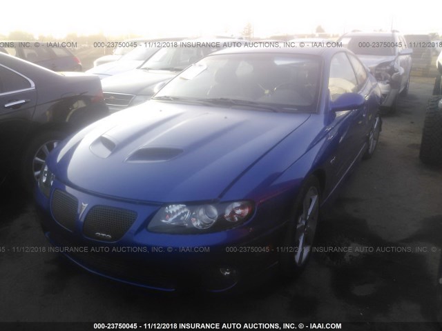 6G2VX12U26L571463 - 2006 PONTIAC GTO BLUE photo 2