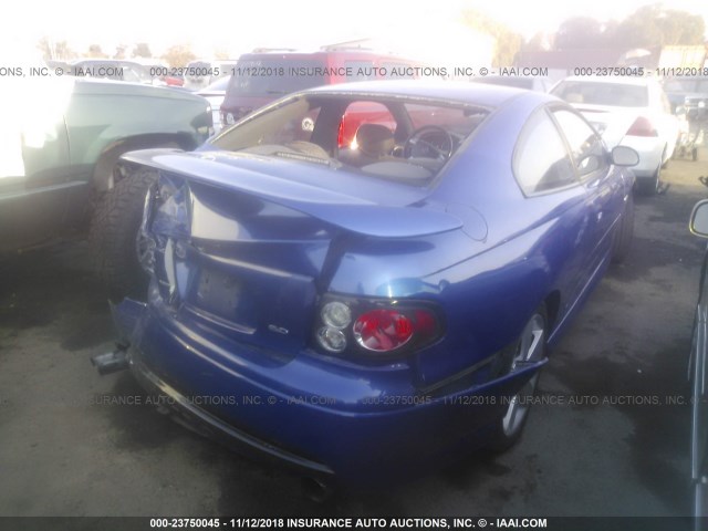 6G2VX12U26L571463 - 2006 PONTIAC GTO BLUE photo 4