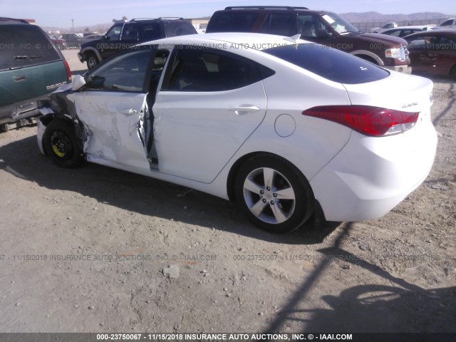 5NPDH4AE0DH360549 - 2013 HYUNDAI ELANTRA GLS/LIMITED WHITE photo 3