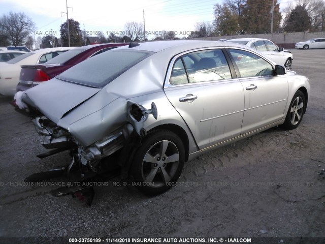 1G1ZC5E07CF364625 - 2012 CHEVROLET MALIBU 1LT SILVER photo 4