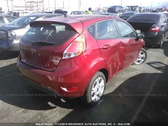 3FADP4EJXGM158140 - 2016 FORD FIESTA SE RED photo 4