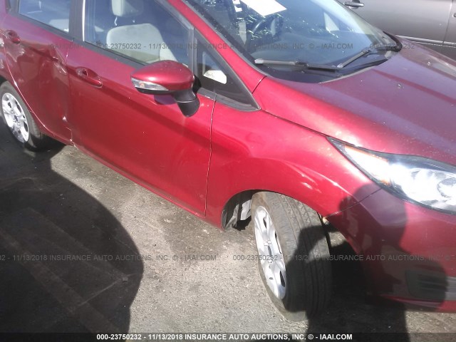 3FADP4EJXGM158140 - 2016 FORD FIESTA SE RED photo 6