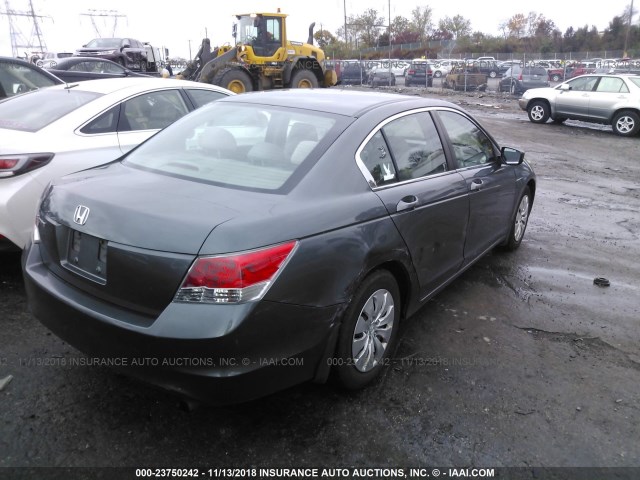 1HGCP2F37AA185019 - 2010 HONDA ACCORD LX GRAY photo 4