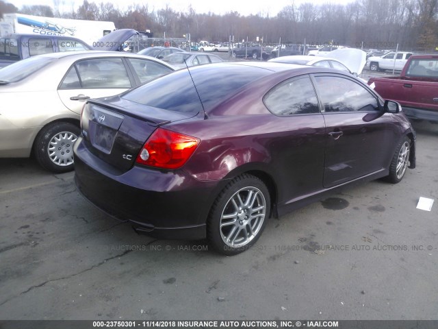 JTKDE177060076024 - 2006 TOYOTA SCION TC 紫色 照片 4