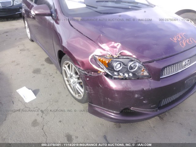 JTKDE177060076024 - 2006 TOYOTA SCION TC 紫色 照片 6