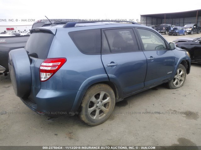 JTMYF4DV7B5037292 - 2011 TOYOTA RAV4 LIMITED BLUE photo 4