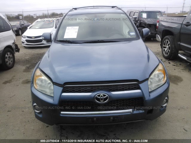 JTMYF4DV7B5037292 - 2011 TOYOTA RAV4 LIMITED BLUE photo 6