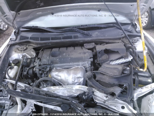 4T1BF3EK5BU186452 - 2011 TOYOTA CAMRY SE/LE/XLE SILVER photo 10