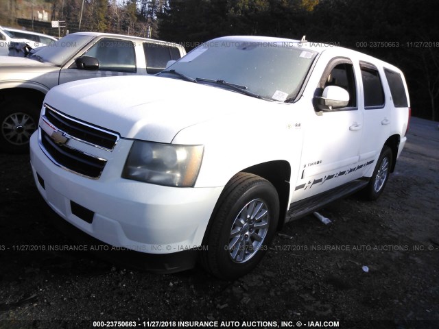 1GNFC13578R215789 - 2008 CHEVROLET TAHOE C1500 HYBRID WHITE photo 2