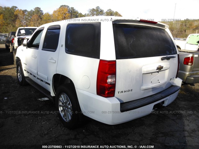 1GNFC13578R215789 - 2008 CHEVROLET TAHOE C1500 HYBRID WHITE photo 3