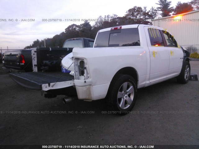 1D7RB1CT4AS138889 - 2010 DODGE RAM 1500 WHITE photo 4