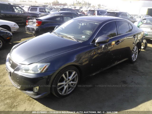 JTHBK262072057481 - 2007 LEXUS IS 250 Navy photo 2