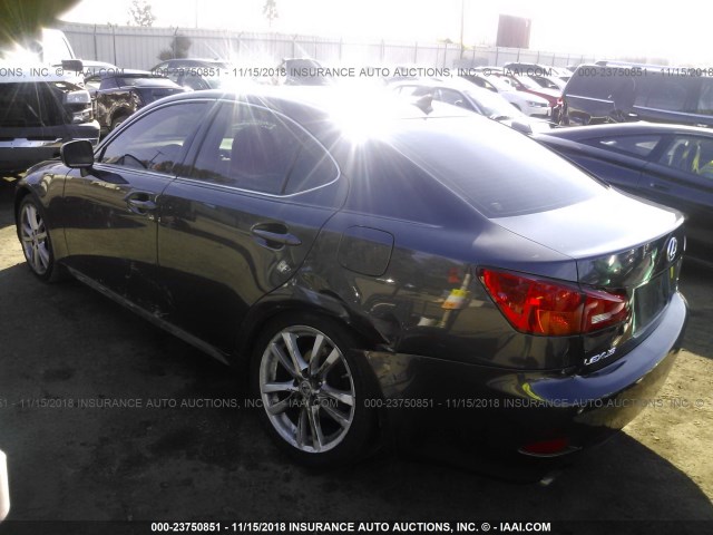 JTHBK262072057481 - 2007 LEXUS IS 250 Navy photo 3