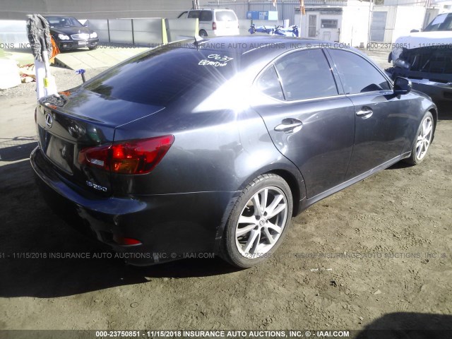 JTHBK262072057481 - 2007 LEXUS IS 250 Navy photo 4