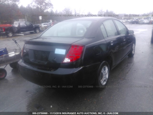 1G8AG52F64Z211889 - 2004 SATURN ION LEVEL 1 BLACK photo 4