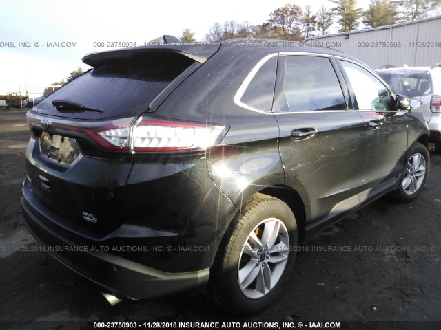 2FMTK4J92FBB10773 - 2015 FORD EDGE SEL BLACK photo 4