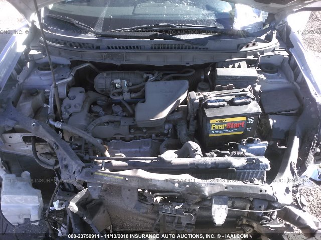 JN8AS58V28W407116 - 2008 NISSAN ROGUE S/SL SILVER photo 10