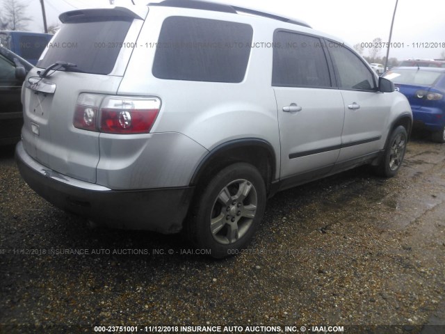 1GKER13D89J110175 - 2009 GMC ACADIA SLE SILVER photo 4