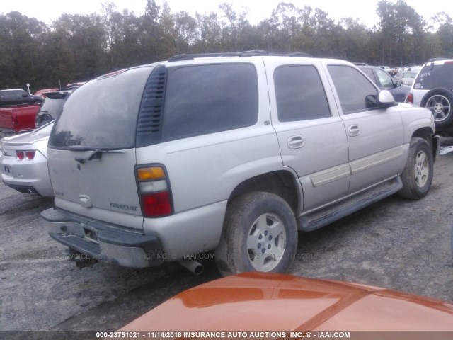 1GNEK13Z64J290557 - 2004 CHEVROLET TAHOE K1500 GRAY photo 4