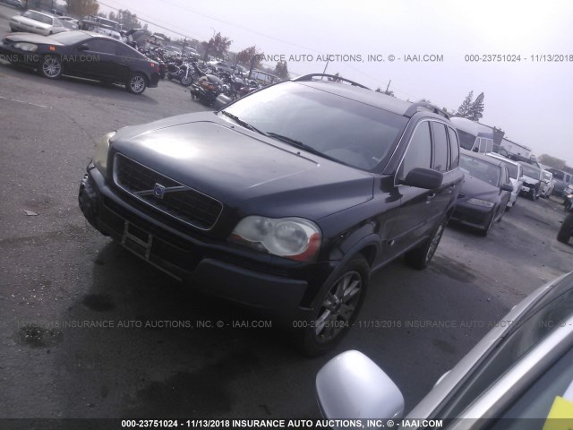 YV1CZ91H641068387 - 2004 VOLVO XC90 T6 BLACK photo 2