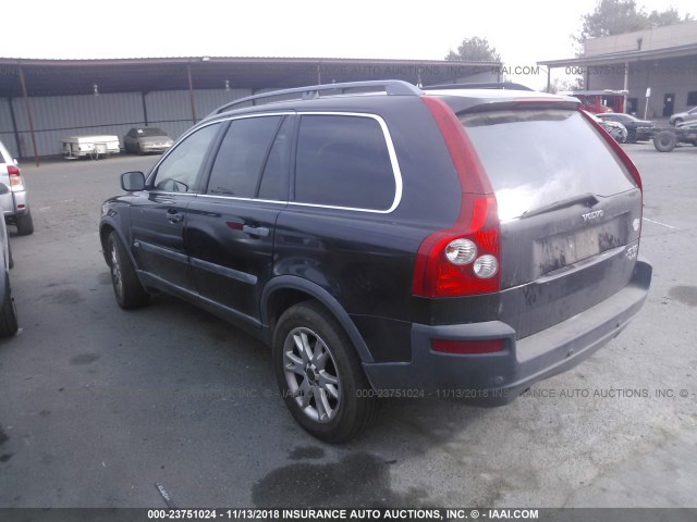 YV1CZ91H641068387 - 2004 VOLVO XC90 T6 BLACK photo 3