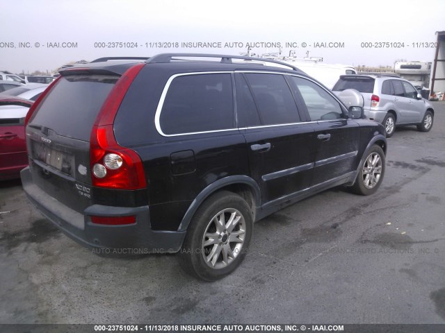 YV1CZ91H641068387 - 2004 VOLVO XC90 T6 BLACK photo 4