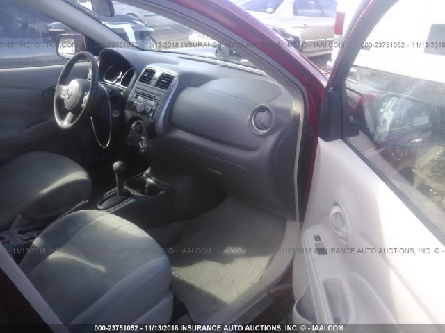 3N1CN7AP7CL860197 - 2012 NISSAN VERSA S/SV/SL RED photo 5