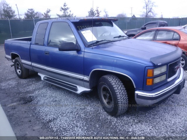 2GTEC19M3V1562852 - 1997 GMC SIERRA C1500 BLUE photo 1