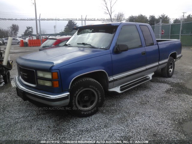 2GTEC19M3V1562852 - 1997 GMC SIERRA C1500 BLUE photo 2