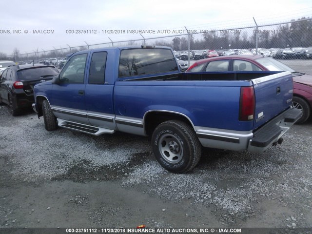 2GTEC19M3V1562852 - 1997 GMC SIERRA C1500 BLUE photo 3