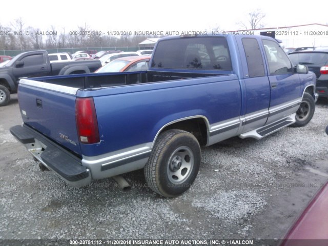 2GTEC19M3V1562852 - 1997 GMC SIERRA C1500 BLUE photo 4