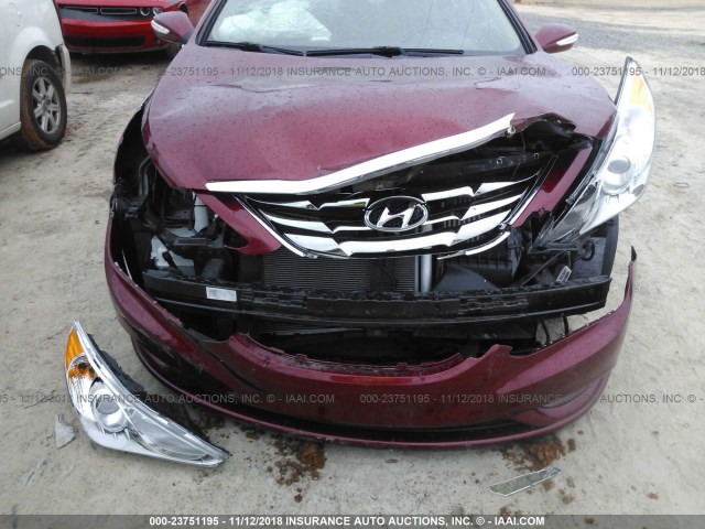 5NPEC4AB4CH356382 - 2012 HYUNDAI SONATA SE/LIMITED RED photo 6