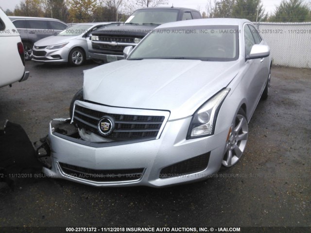 1G6AA5RA2E0162278 - 2014 CADILLAC ATS SILVER photo 2