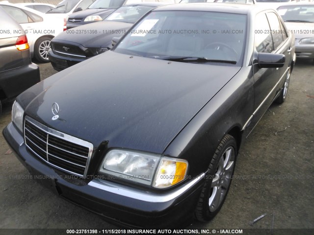 WDBHA29G0YA803374 - 2000 MERCEDES-BENZ C 280 BLACK photo 2