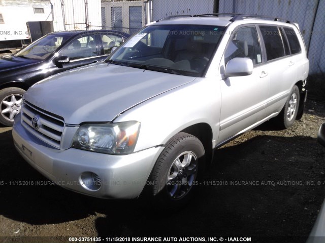 JTEDP21A760095001 - 2006 TOYOTA HIGHLANDER LIMITED SILVER photo 2