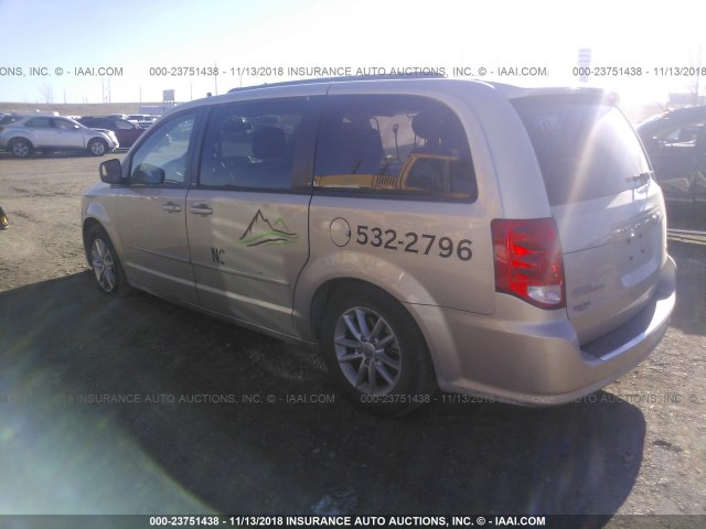 2C4RDGCG2DR761010 - 2013 DODGE GRAND CARAVAN SXT TEAL photo 3