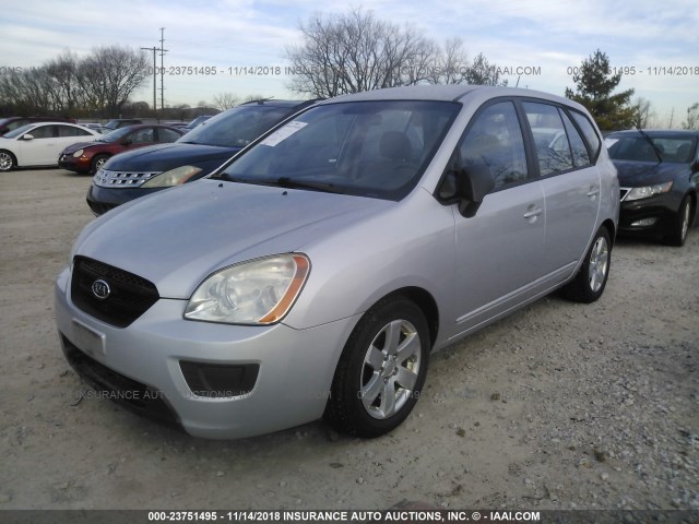 KNAFG525077087408 - 2007 KIA RONDO LX/EX SILVER photo 2