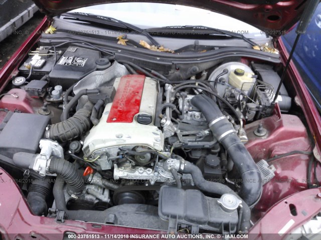 WDBKK47F0YF147950 - 2000 MERCEDES-BENZ SLK 230 KOMPRESSOR RED photo 10