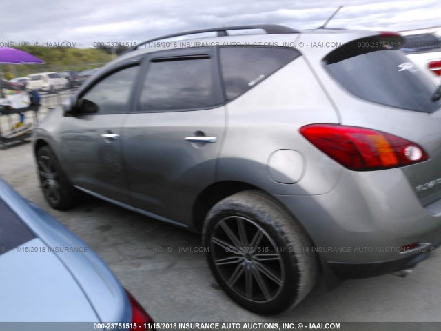 JN8AZ18U49W106439 - 2009 NISSAN MURANO S/SL GRAY photo 3