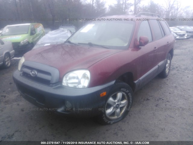 KM8SC73D95U866959 - 2005 HYUNDAI SANTA FE GLS/LX RED photo 2